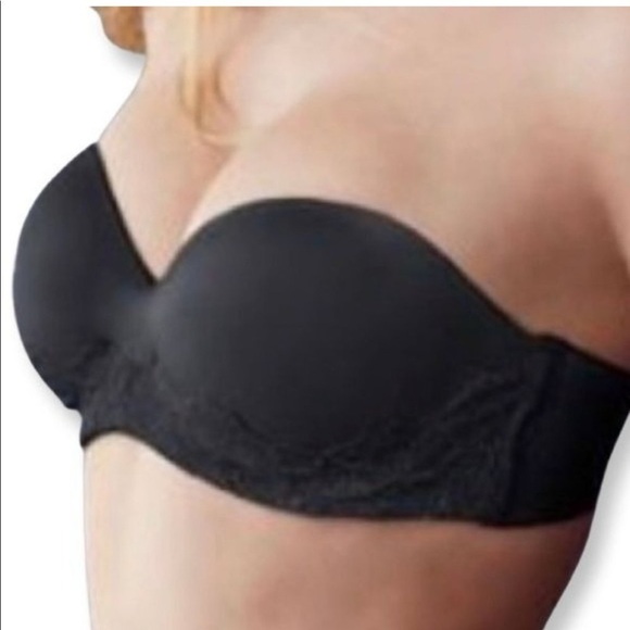 Victoria’s Secret Black Strapless Bra | Size 34E (DD) - Picture 1 of 4